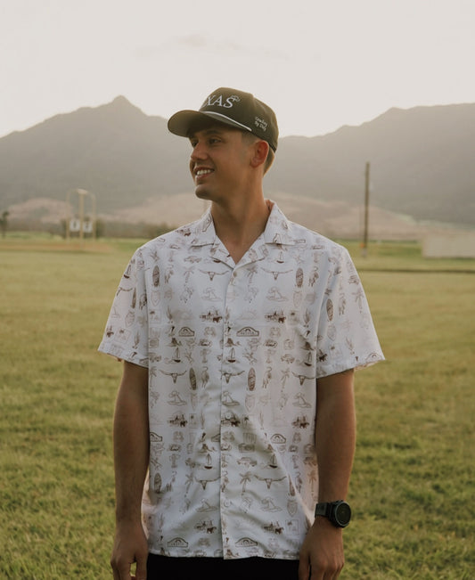 Desert Bloom Drift Unisex button shirt
