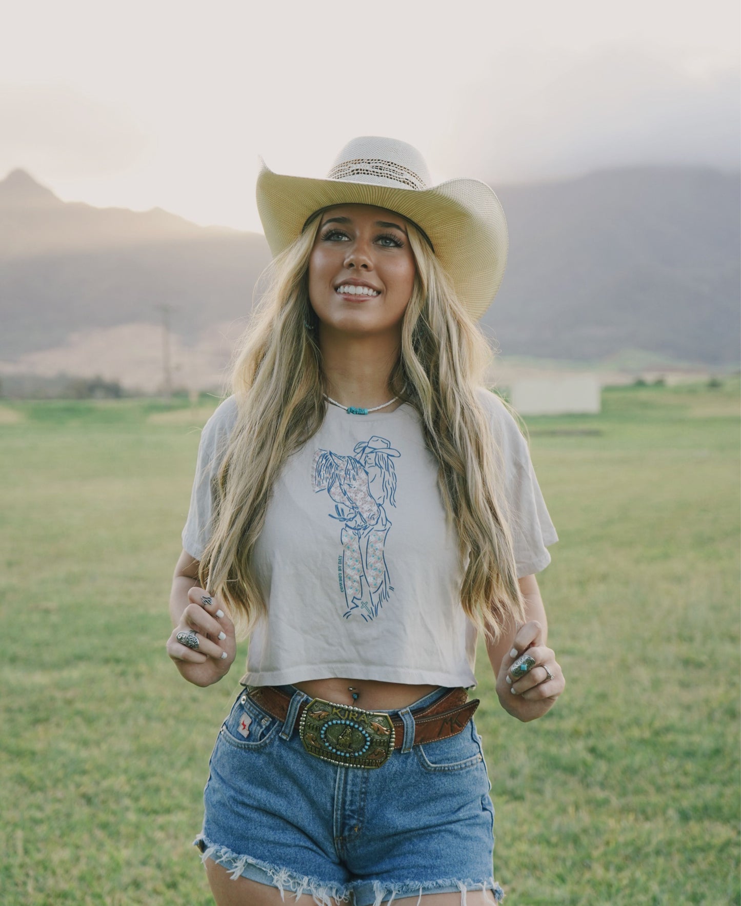 Flower Cowgirl crop top.