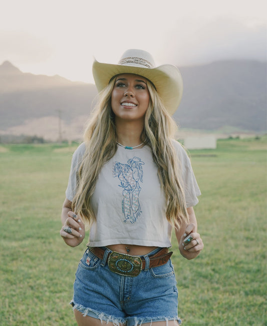 Flower Cowgirl crop top.