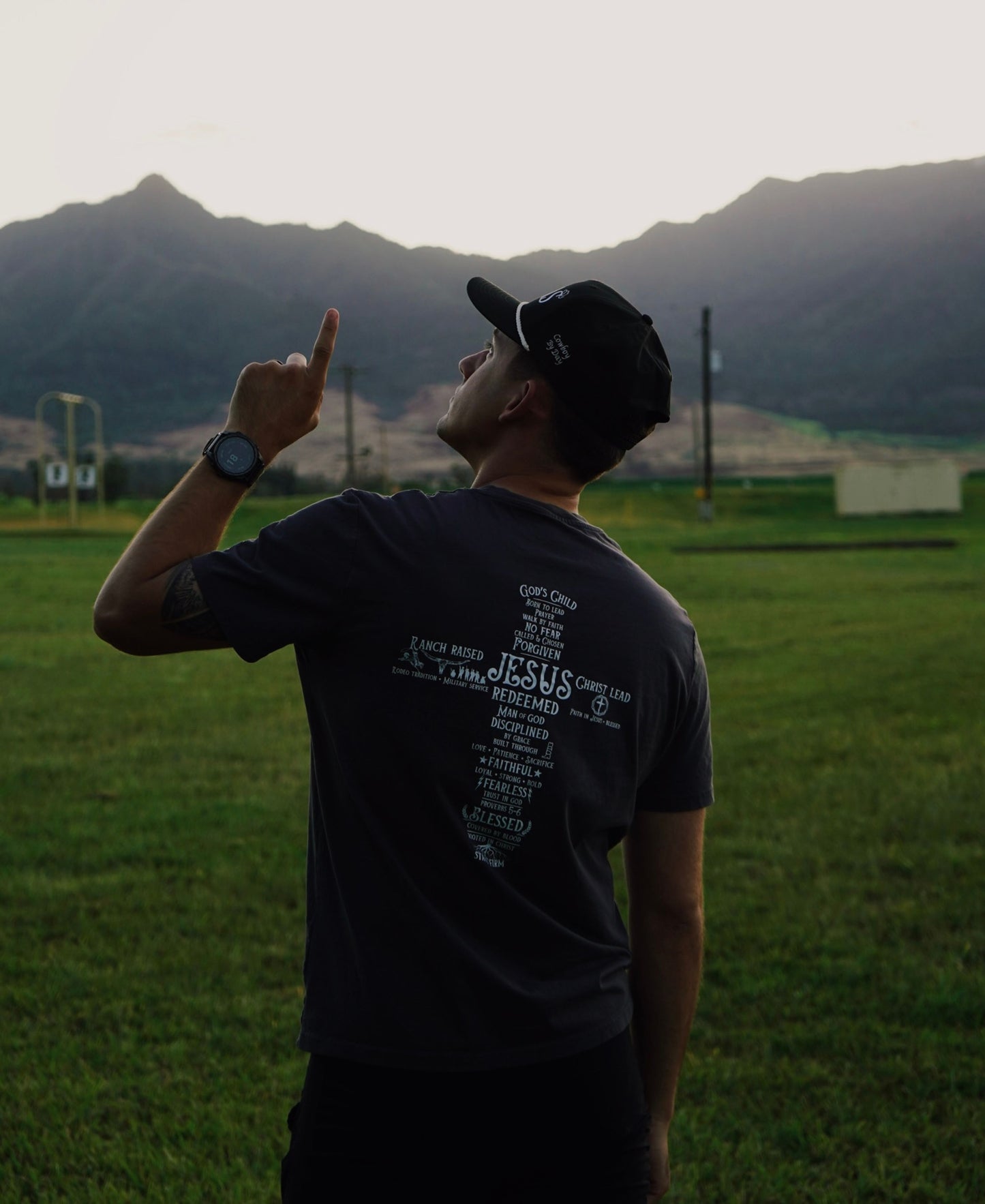 Ranch Raised Cross Tee Unisex organic cotton t-shirt